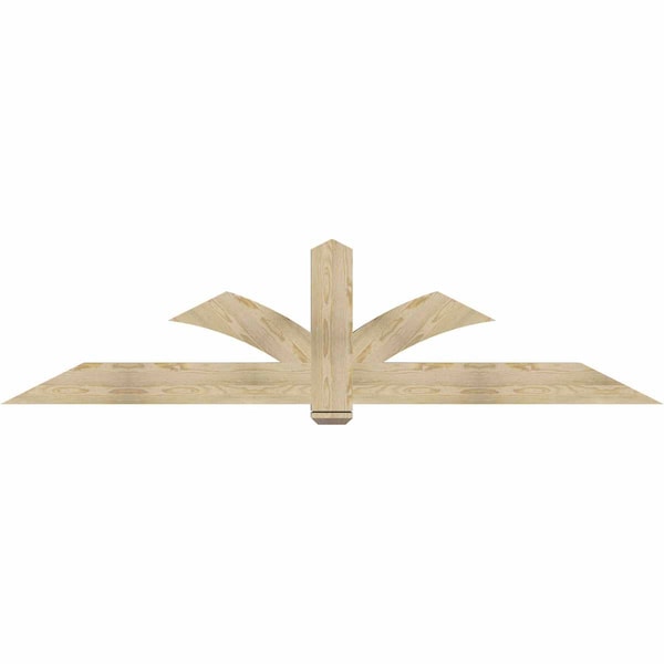 Ekena Millwork Redmond Rough Sawn Timber Gable Bracket, Douglas Fir, 96"W x 24"H x 4"D x 6"F, 6/12 Pitch GBW096X24X0406RED00RDF - main